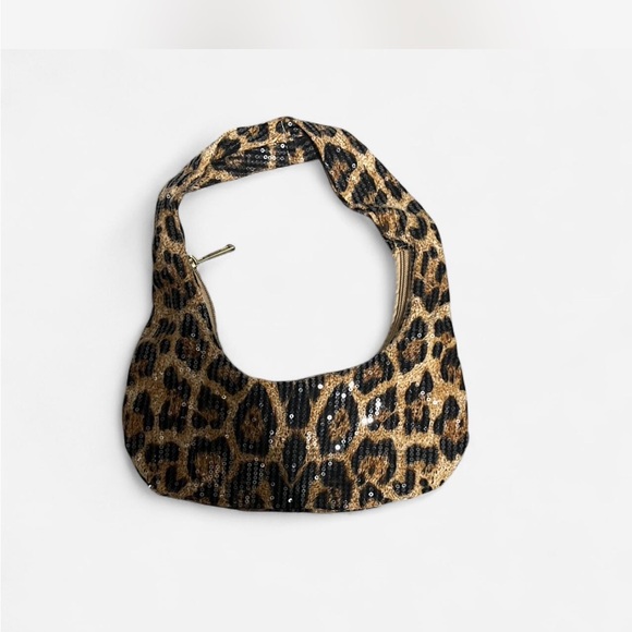 Leopard Print Sequin Bag - Picture 2 of 3